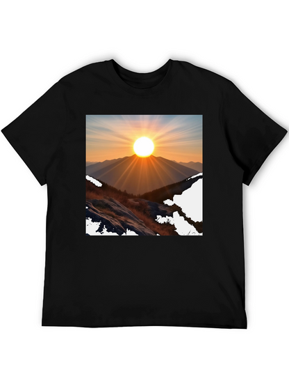 Sunrise Mountain Graphic Tee - Black