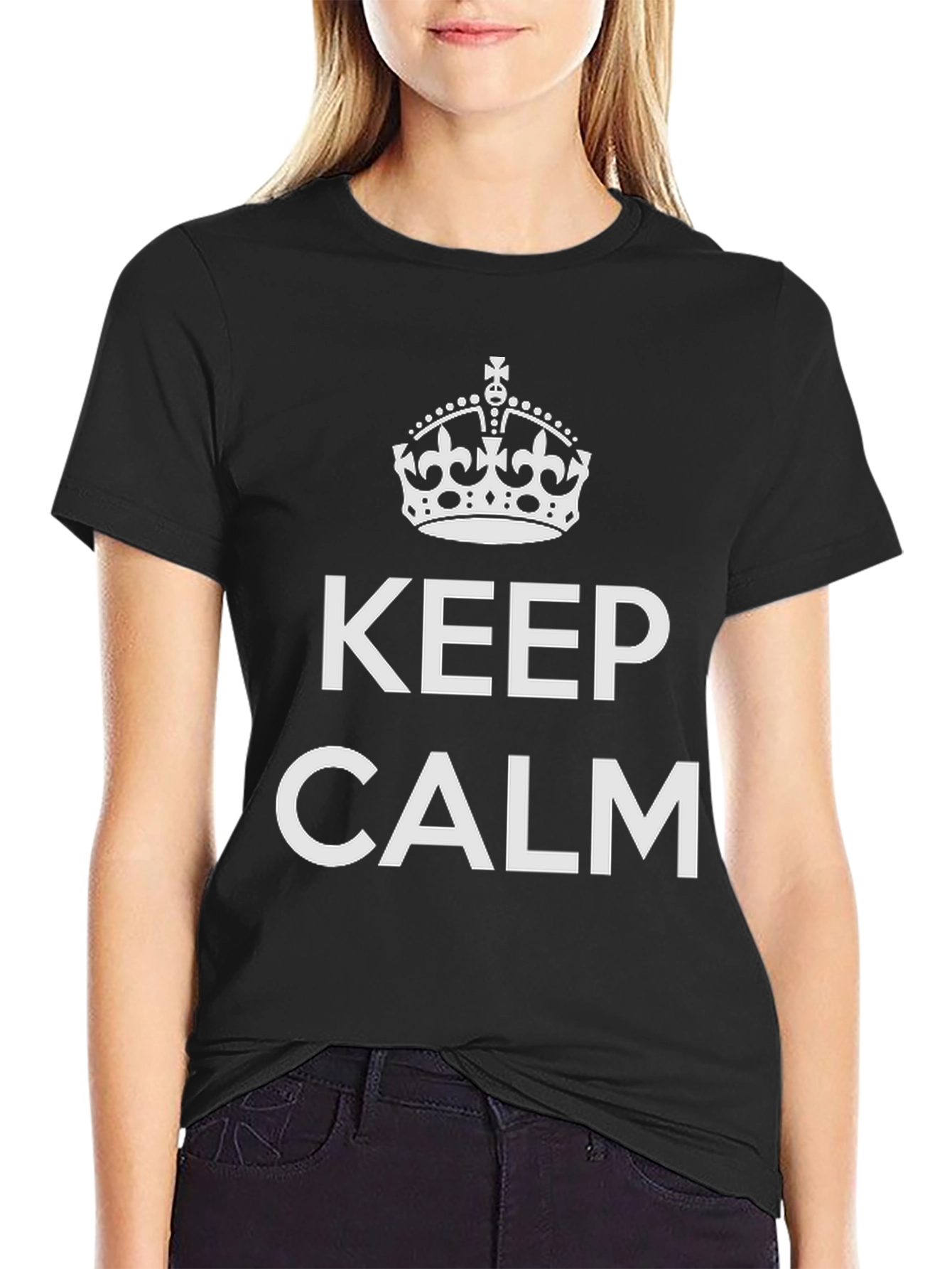 Keep Calm Graphic Tee - Black