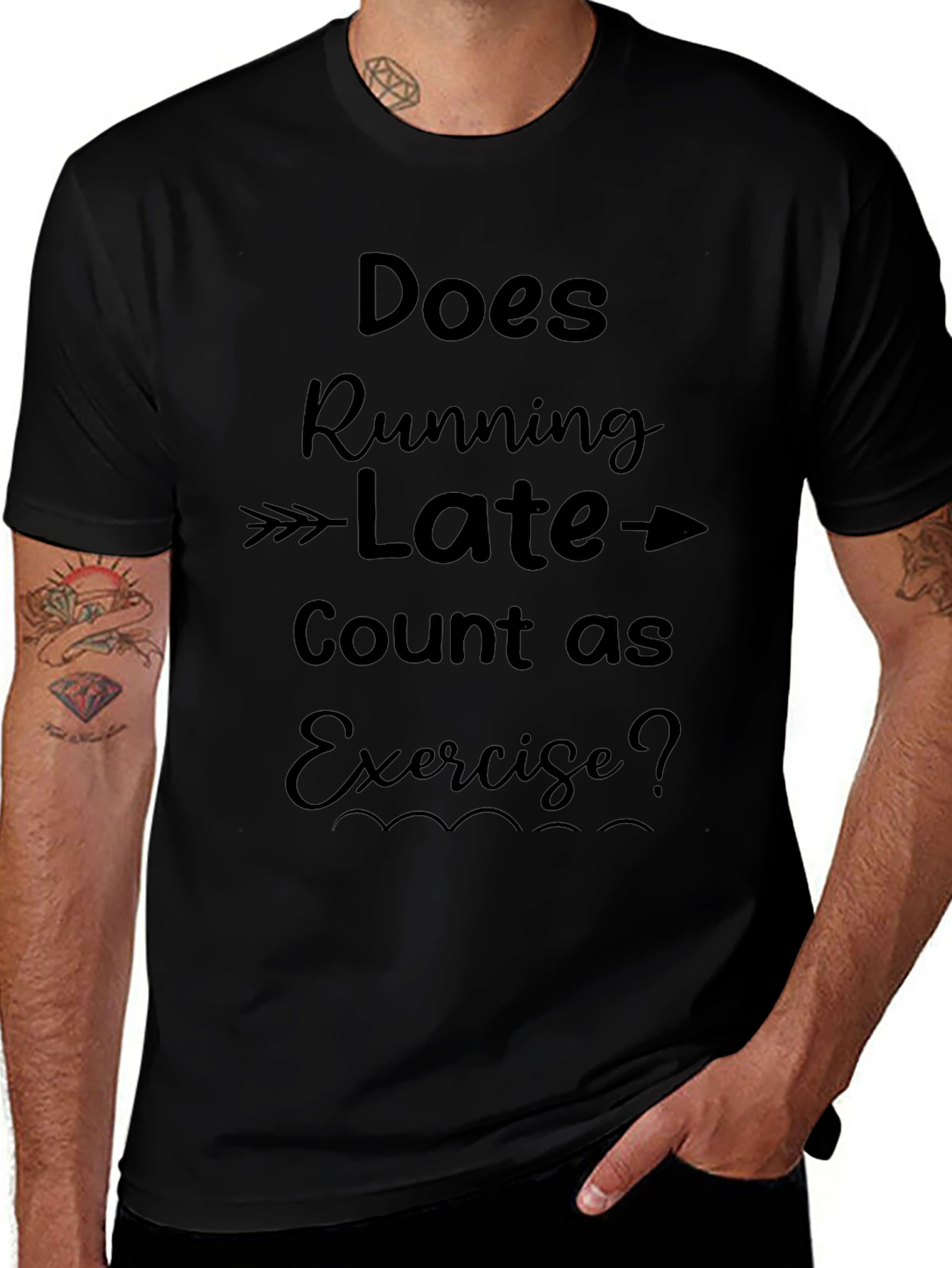 Funny Exercise T-Shirt: Running Late?