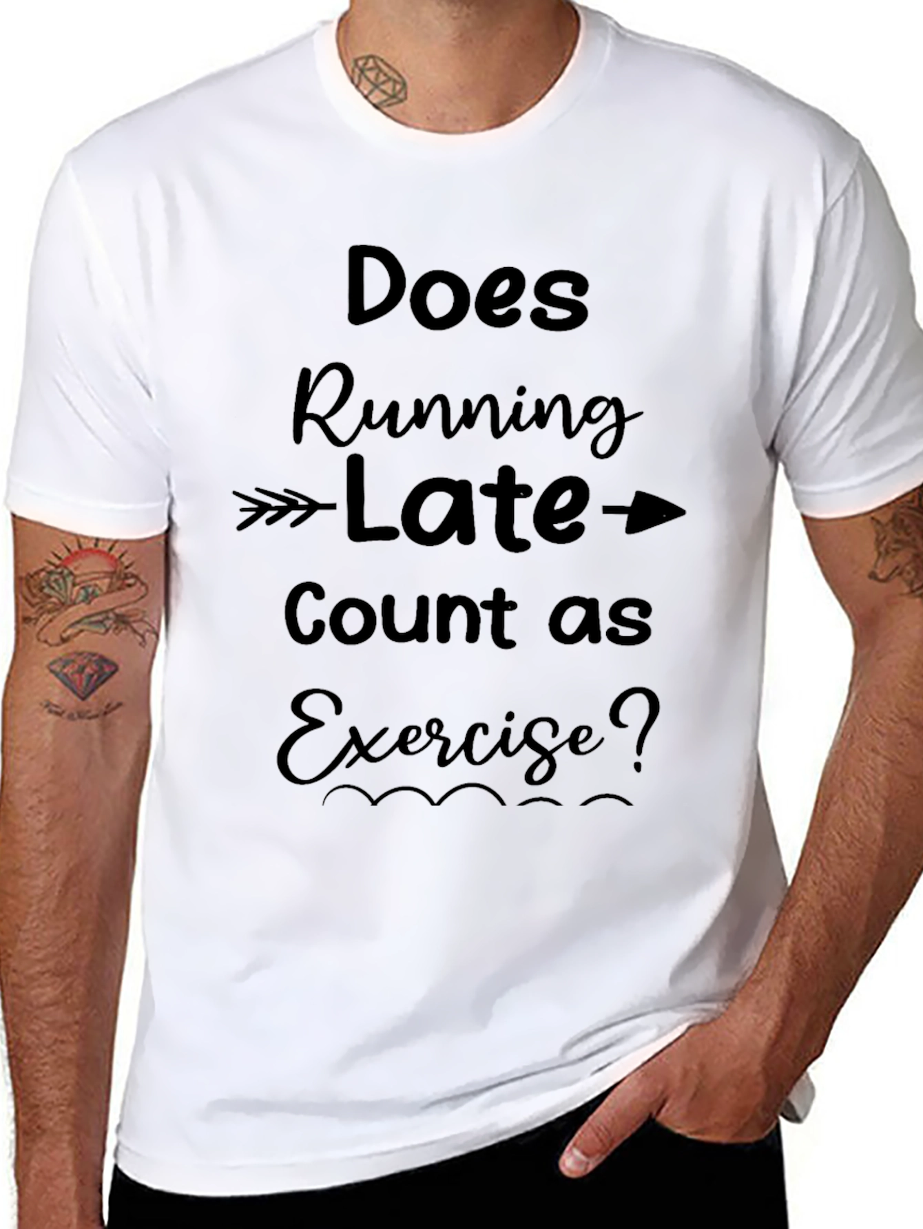 Funny Exercise T-Shirt: Running Late?