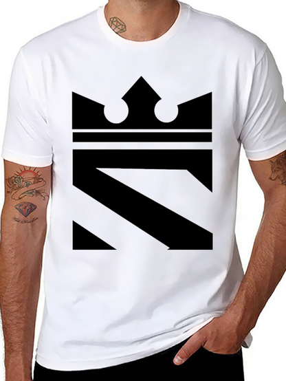 King Graphic Tee - Modern Black Print Shirt