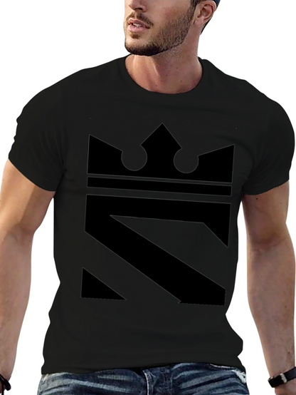 King Graphic Tee - Modern Black Print Shirt