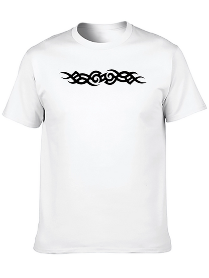 Mens Black Tribal Tattoo Style Graphic Tee