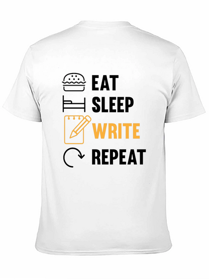 Eat Sleep Write Repeat Novelty T-Shirt