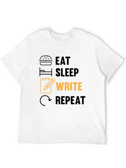 Eat Sleep Write Repeat Novelty T-Shirt