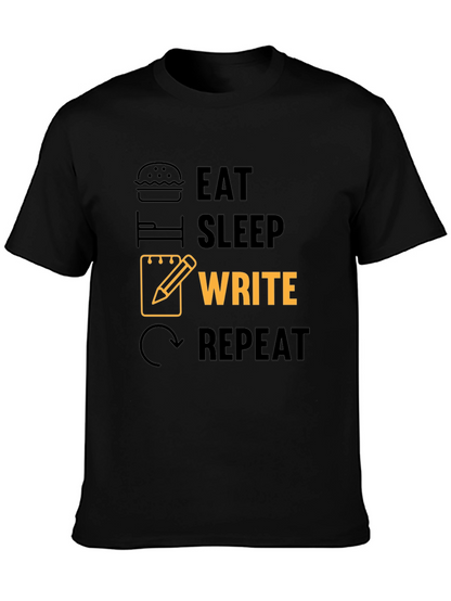 Eat Sleep Write Repeat Novelty T-Shirt