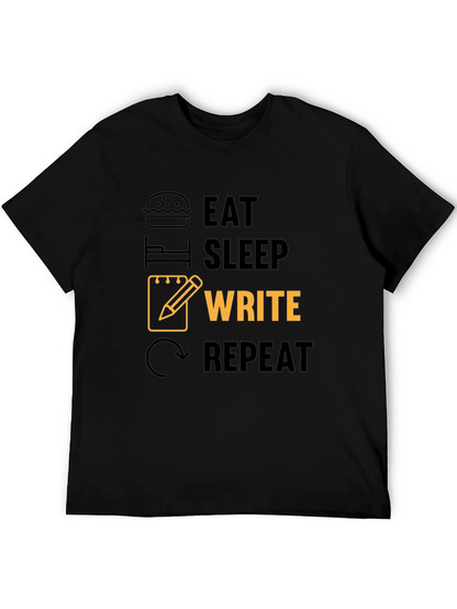 Eat Sleep Write Repeat Novelty T-Shirt