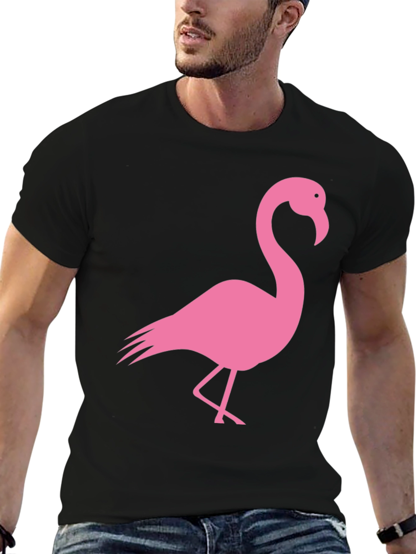 Black Flamingo Graphic Tee - Trendy Casual Style
