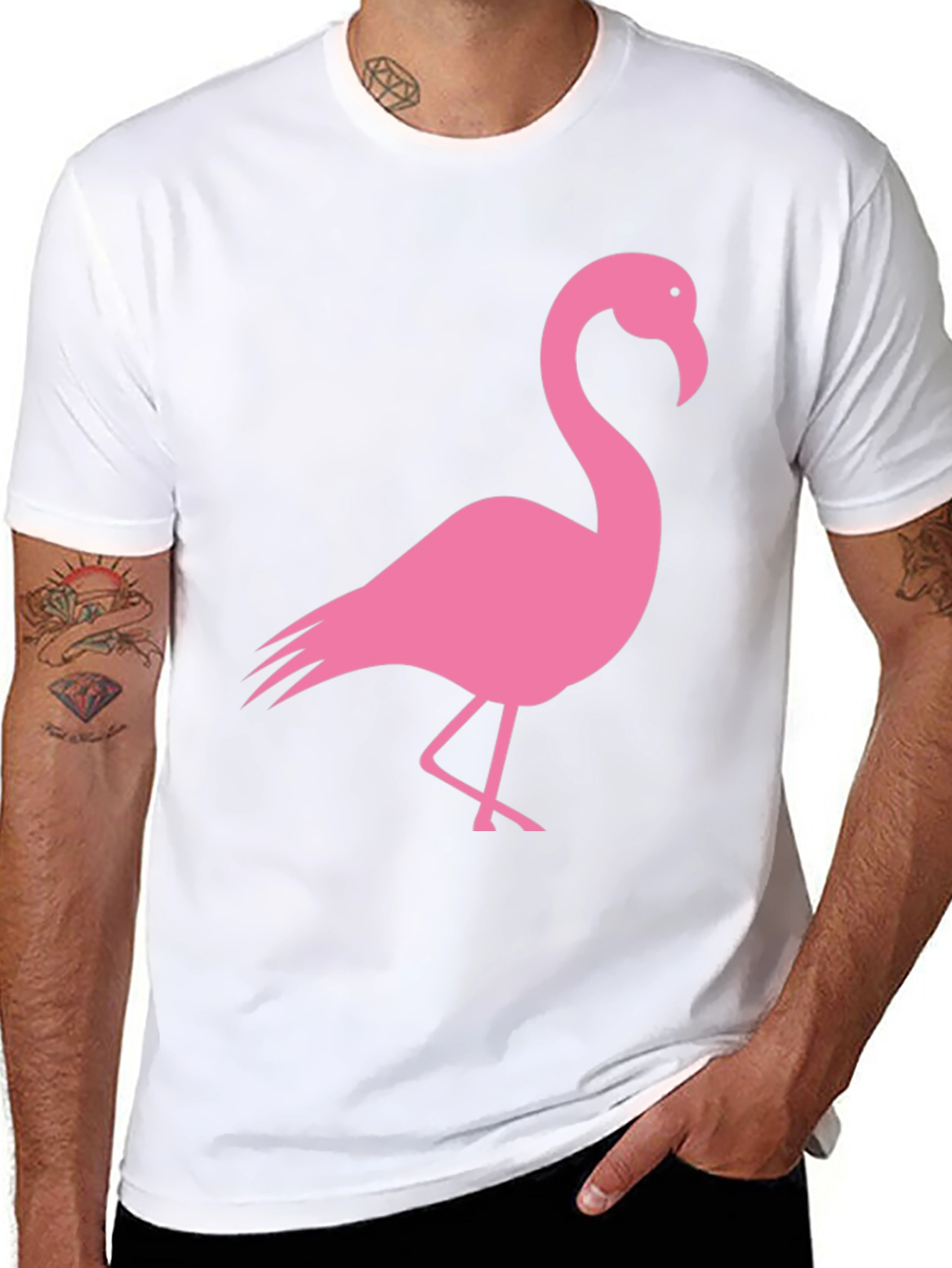 Black Flamingo Graphic Tee - Trendy Casual Style