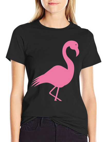Black Flamingo Graphic Tee - Trendy Casual Style