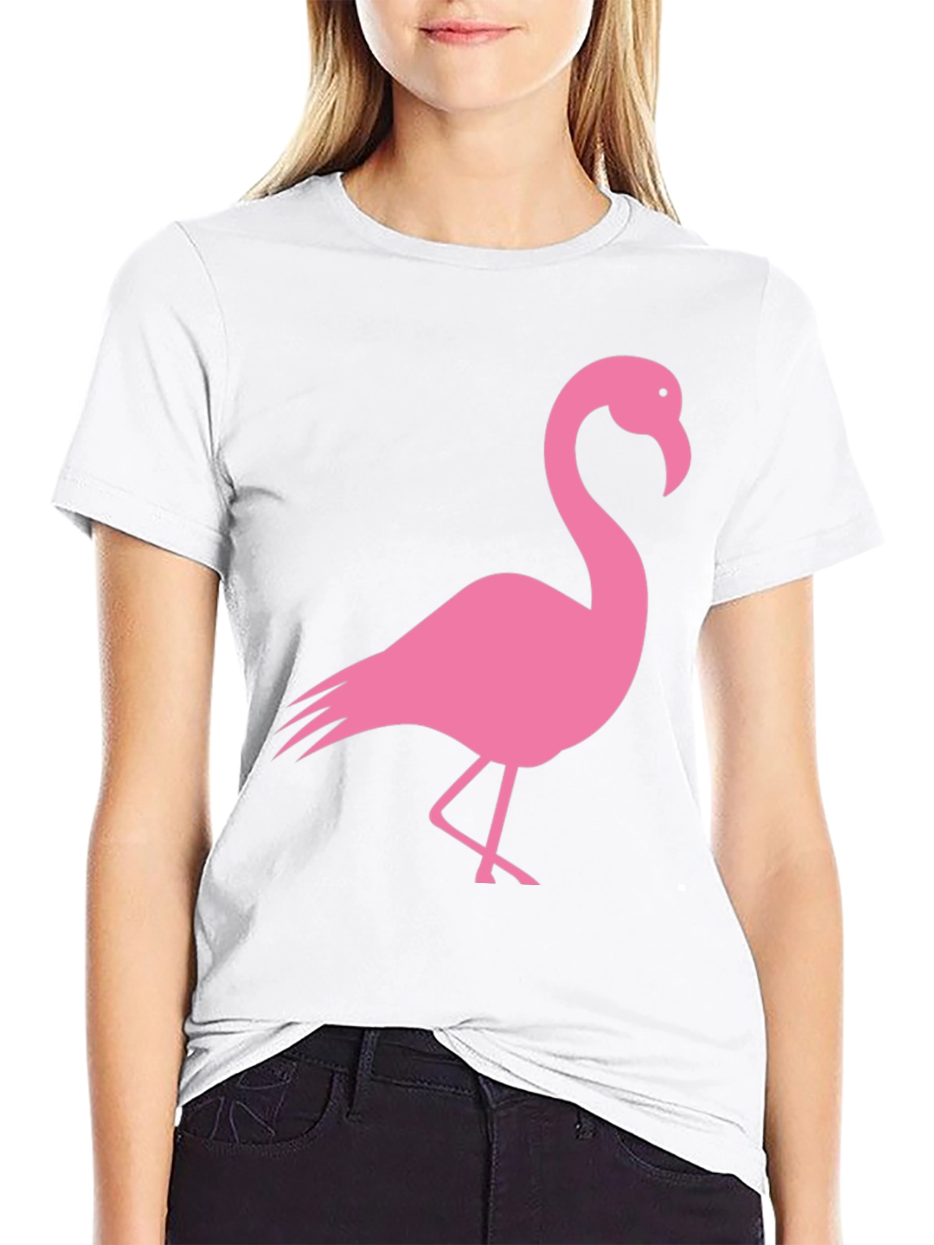 Black Flamingo Graphic Tee - Trendy Casual Style