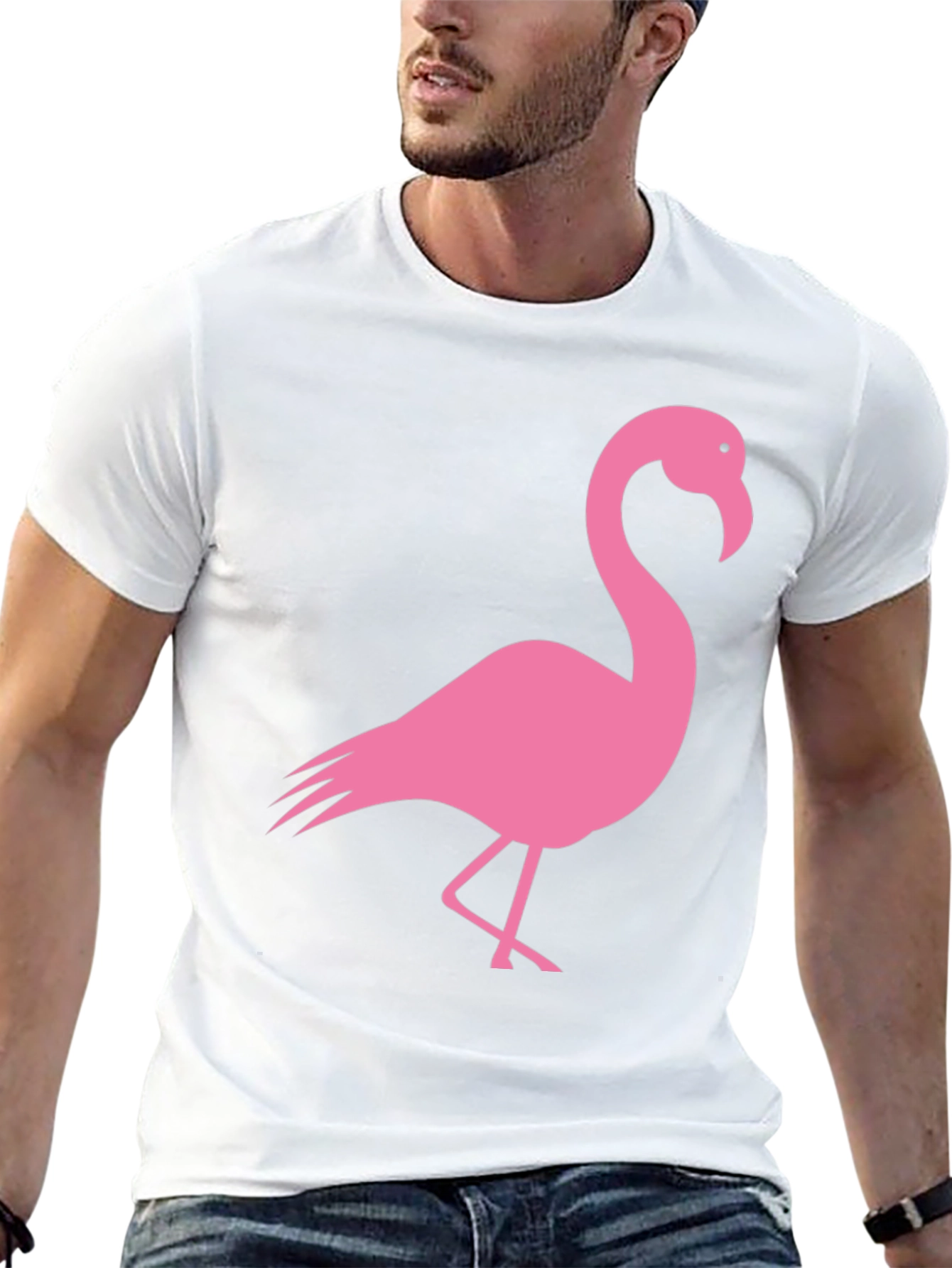 Black Flamingo Graphic Tee - Trendy Casual Style
