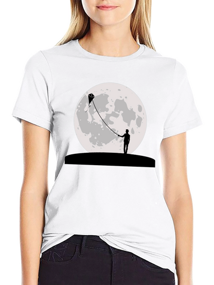 Moon Kite Black T-Shirt