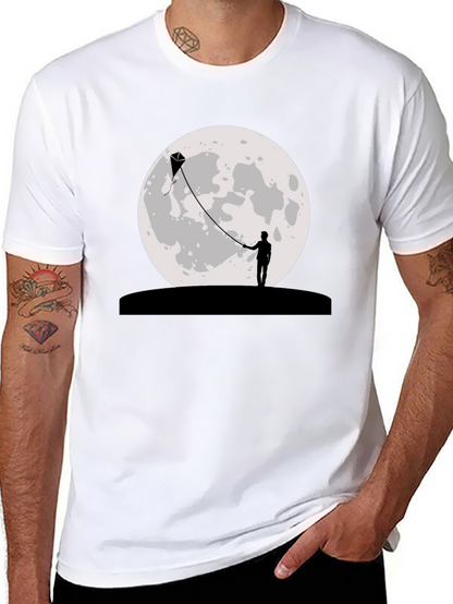 Moon Kite Black T-Shirt