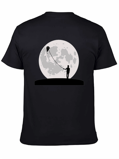 Moon Kite Black T-Shirt