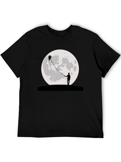 Moon Kite Black T-Shirt