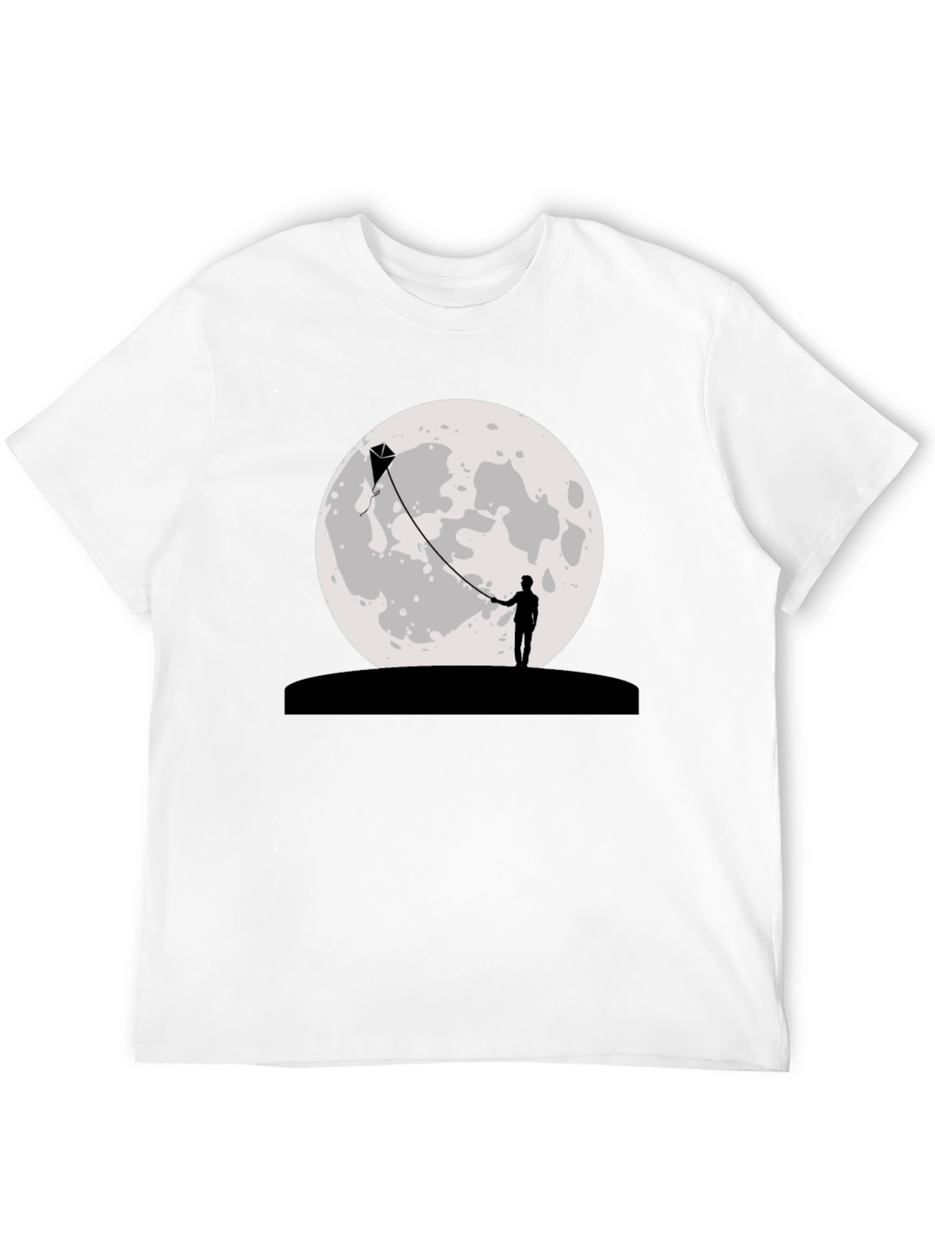 Moon Kite Black T-Shirt