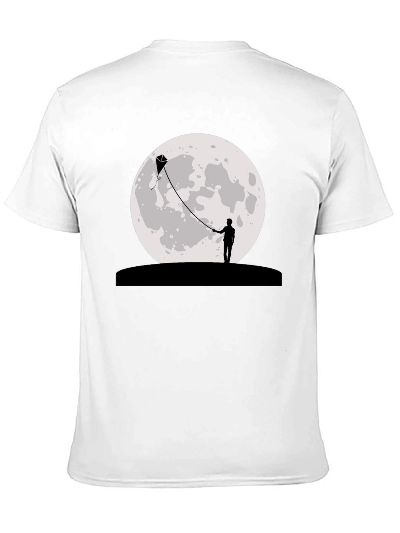 Moon Kite Black T-Shirt