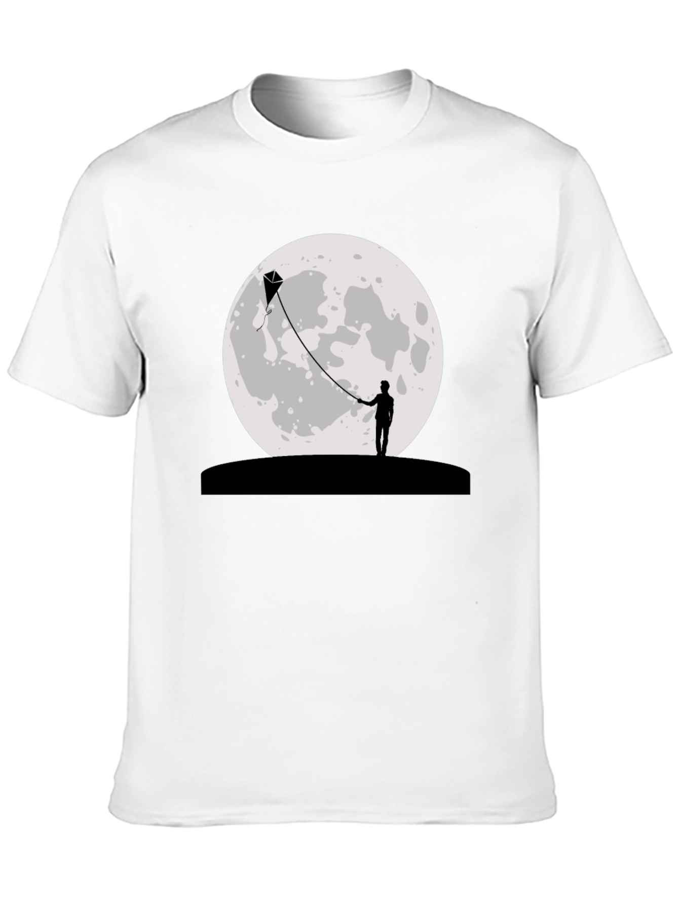 Moon Kite Black T-Shirt