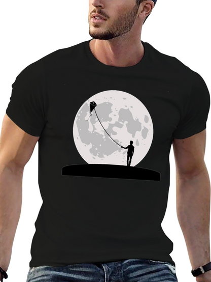 Moon Kite Black T-Shirt