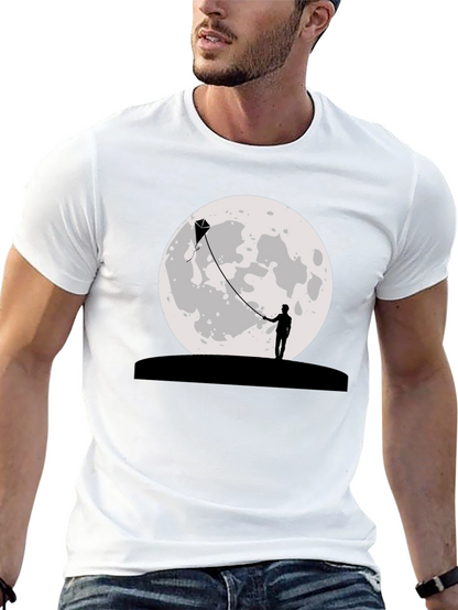 Moon Kite Black T-Shirt