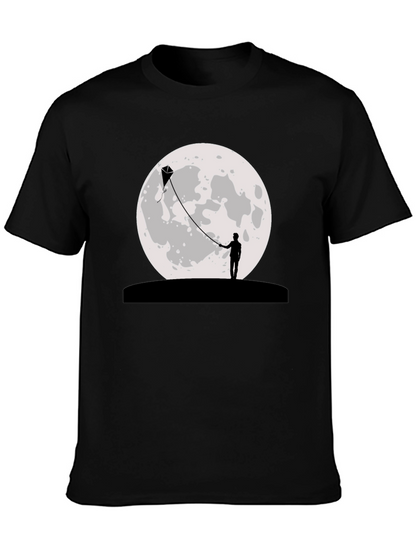 Moon Kite Black T-Shirt