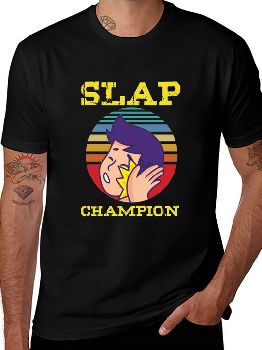 Slap Champion Graphic T-Shirt - Funny Humor Tee
