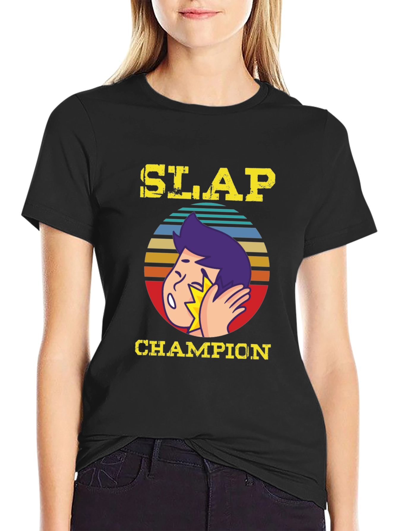 Slap Champion Graphic T-Shirt - Funny Humor Tee