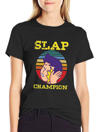 Slap Champion Graphic T-Shirt - Funny Humor Tee