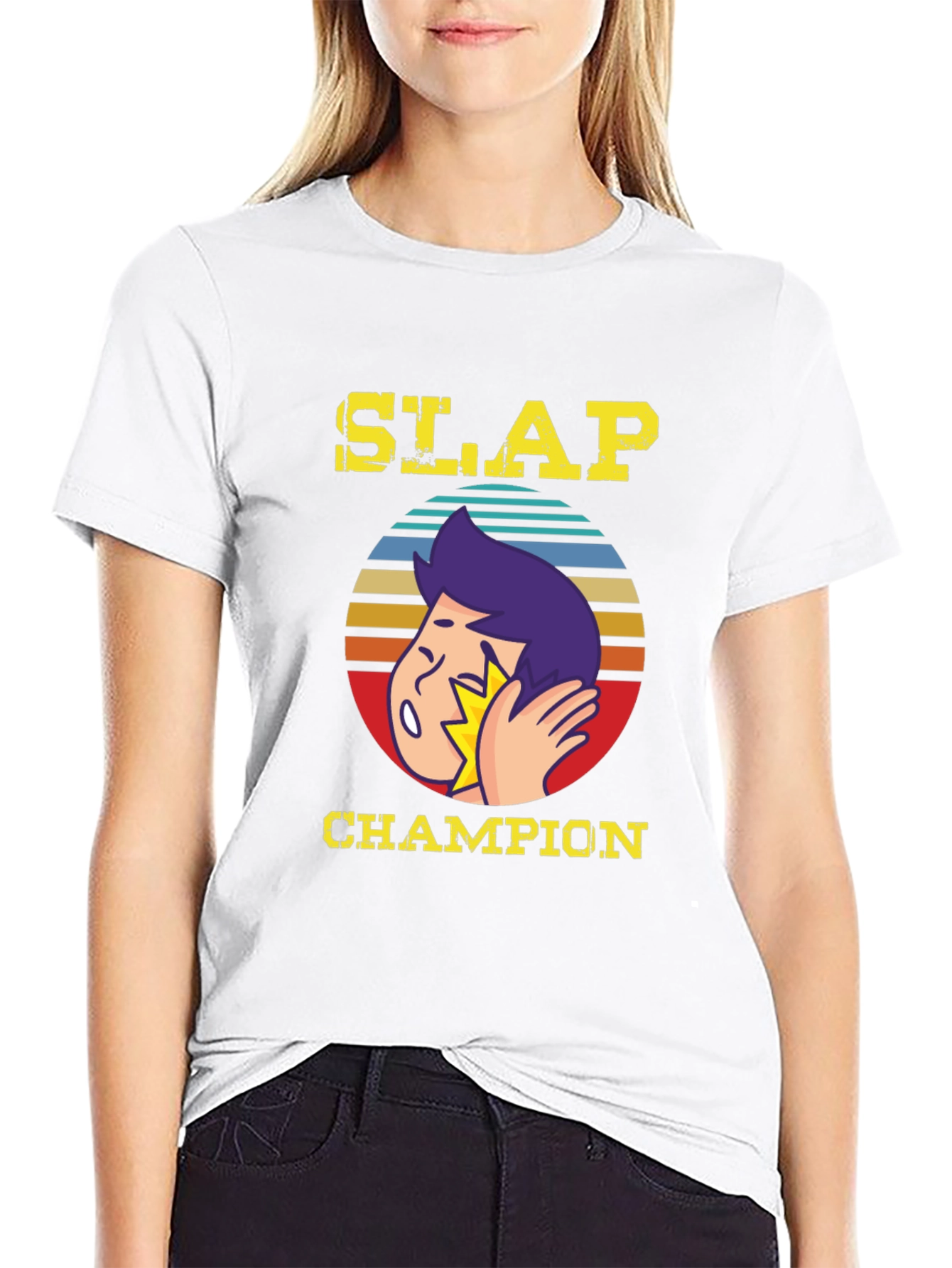 Slap Champion Graphic T-Shirt - Funny Humor Tee
