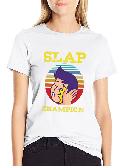 Slap Champion Graphic T-Shirt - Funny Humor Tee