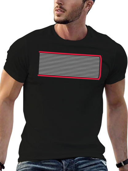 Retro Stripe Graphic Tee - Cool Casual Style