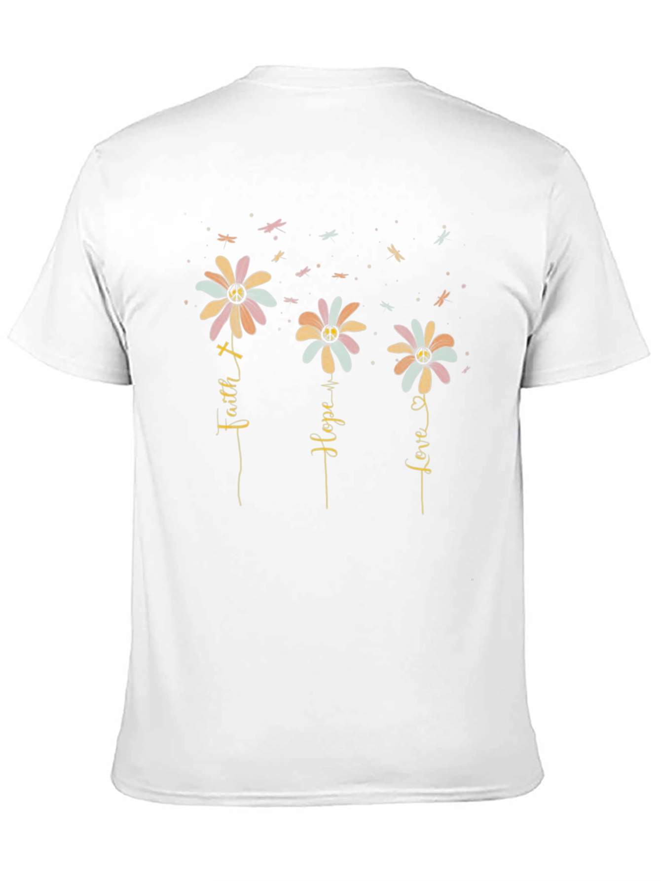 Faith Hope Love Flower T-Shirt - Graphic Tee