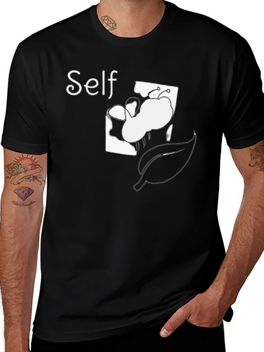 Self Butterfly Graphic Tee - Black Cotton Comfort Fit T-Shirt