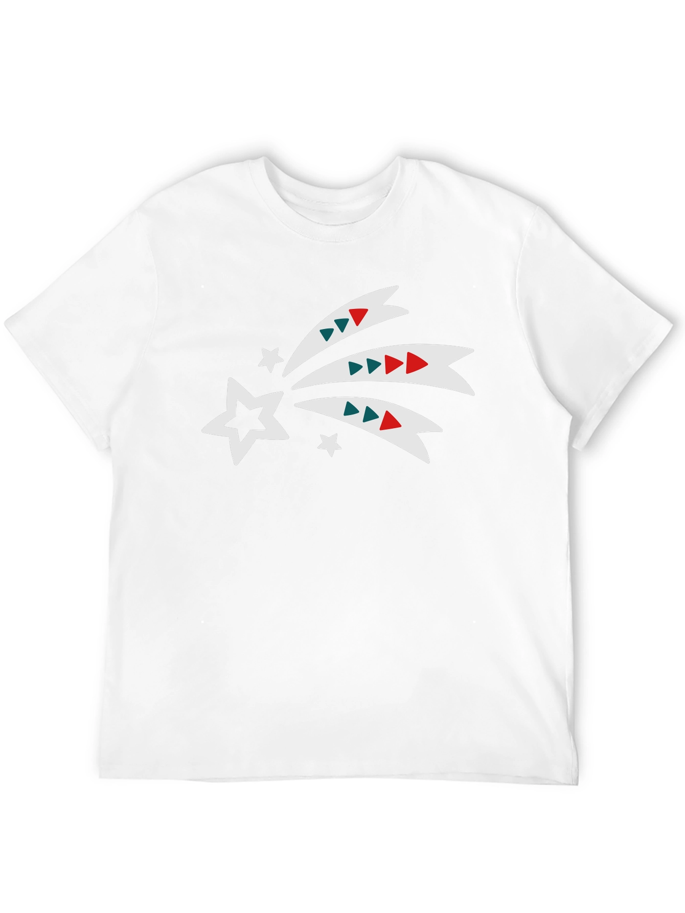 Festive Star Trail Graphic Tee - Black