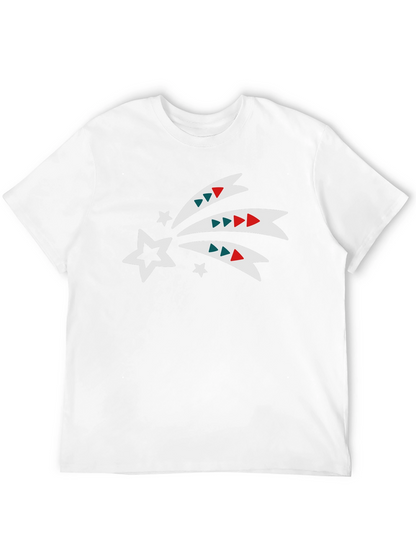Festive Star Trail Graphic Tee - Black