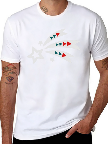 Festive Star Trail Graphic Tee - Black