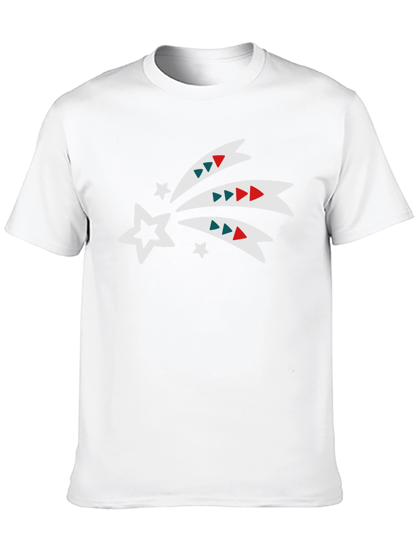 Festive Star Trail Graphic Tee - Black