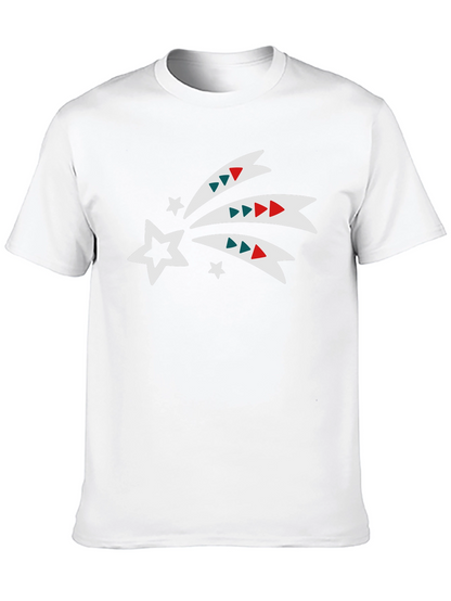 Festive Star Trail Graphic Tee - Black
