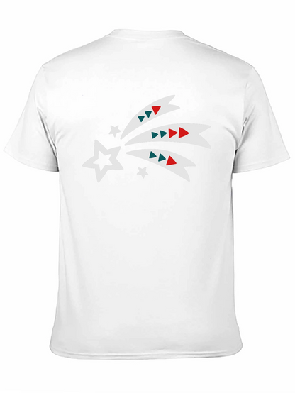 Festive Star Trail Graphic Tee - Black