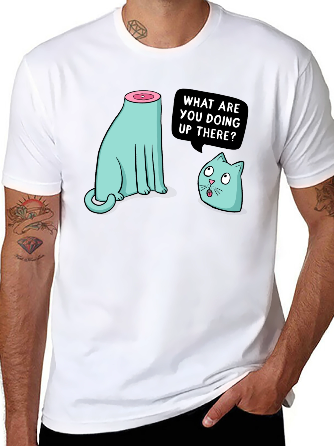 Funny Cat T-Shirt - Headless Humor