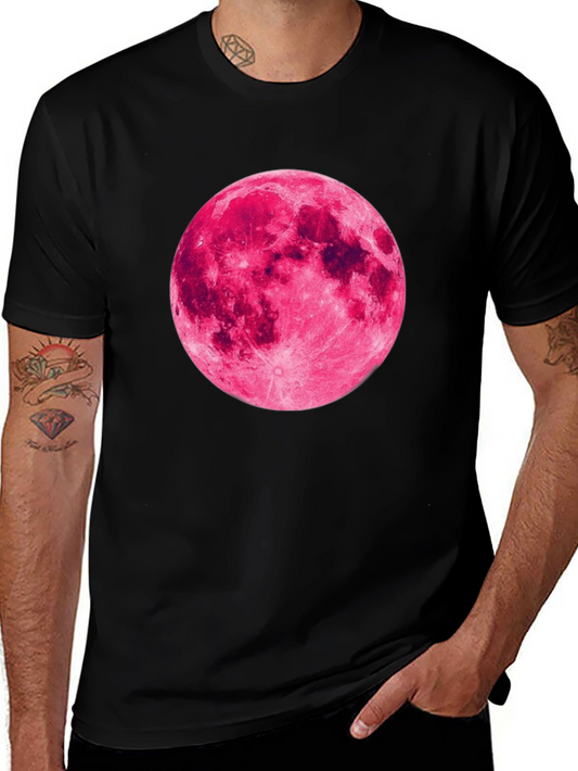 Pink Moon Graphic Black T-Shirt