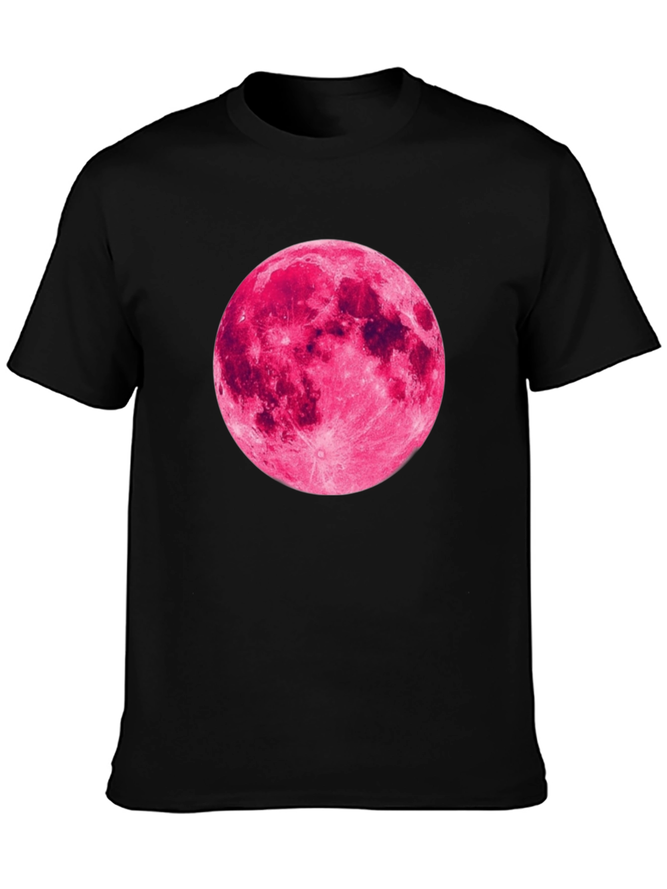 Pink Moon Graphic Black T-Shirt