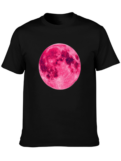 Pink Moon Graphic Black T-Shirt