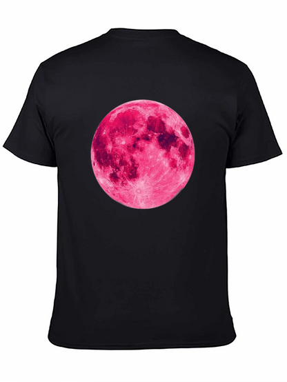 Pink Moon Graphic Black T-Shirt