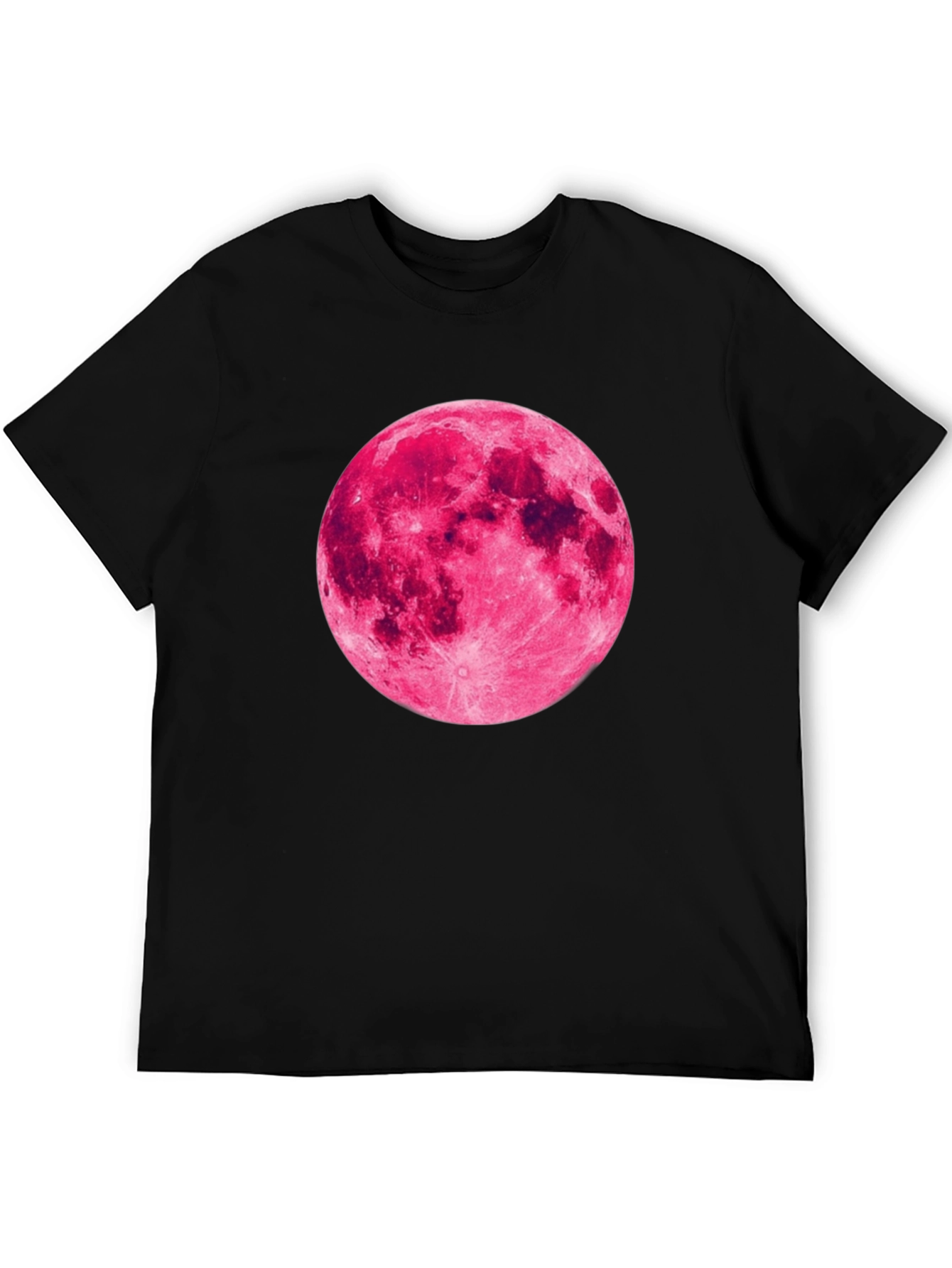 Pink Moon Graphic Black T-Shirt