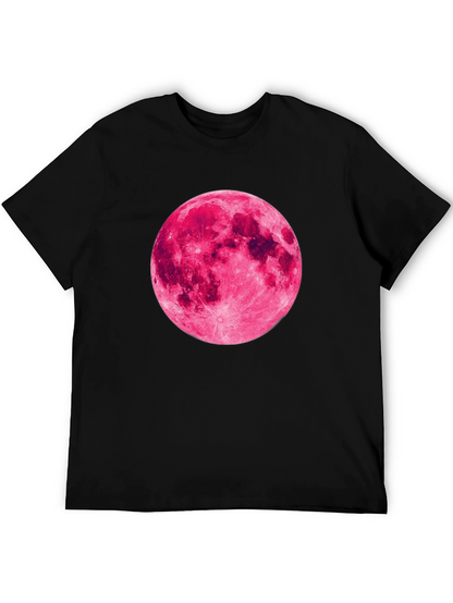 Pink Moon Graphic Black T-Shirt