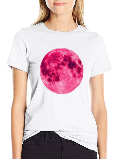 Pink Moon Graphic Black T-Shirt