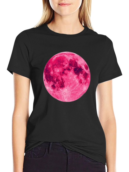 Pink Moon Graphic Black T-Shirt