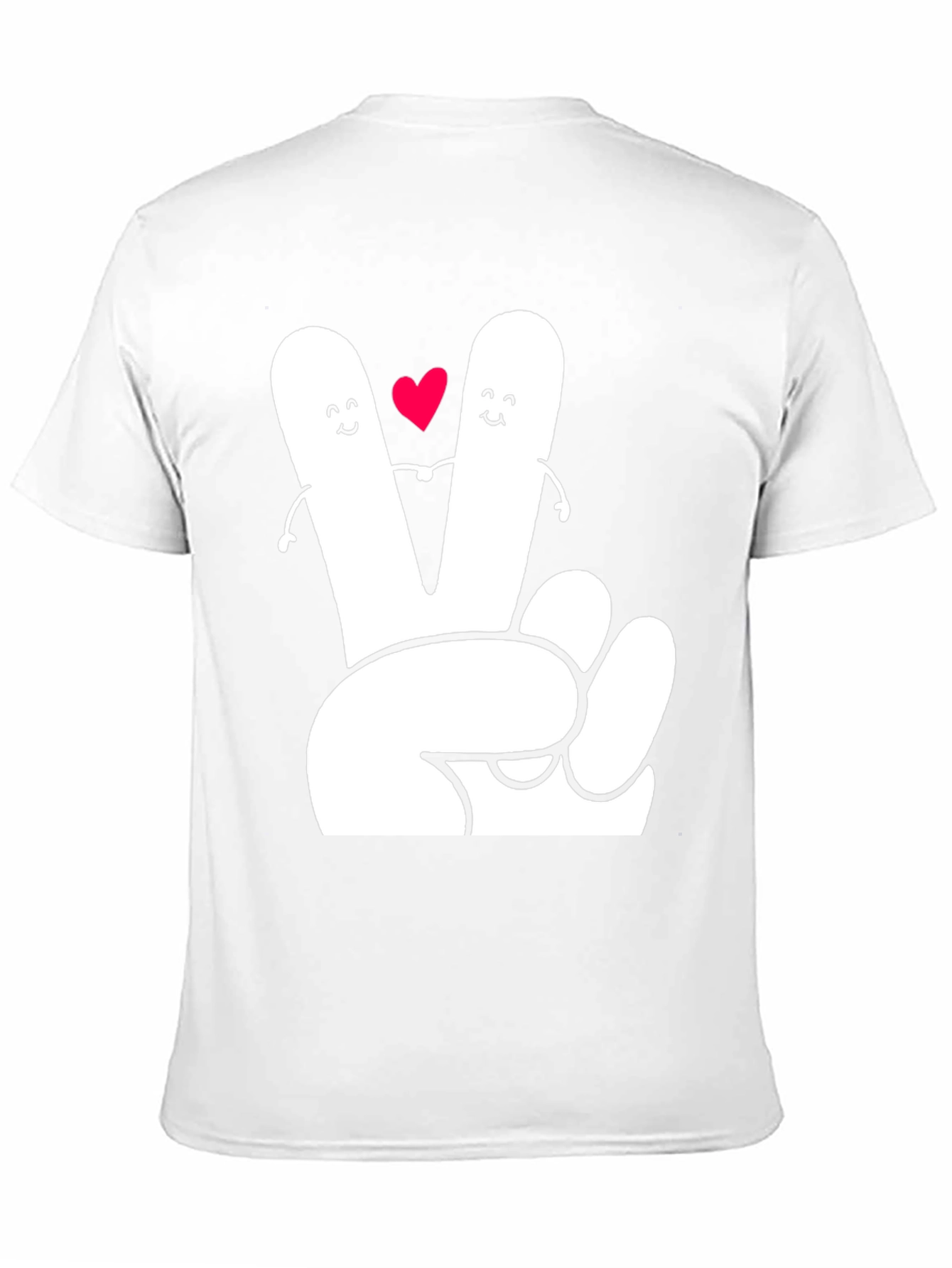 Peace Sign Heart Graphic Tee - Black T-Shirt